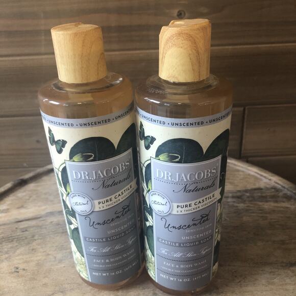 DR. JACOBS, NATURALS CASTILE LIQUID SOAP, Unscented For Sensitive Skin 32 OZ - Picture 2 of 6